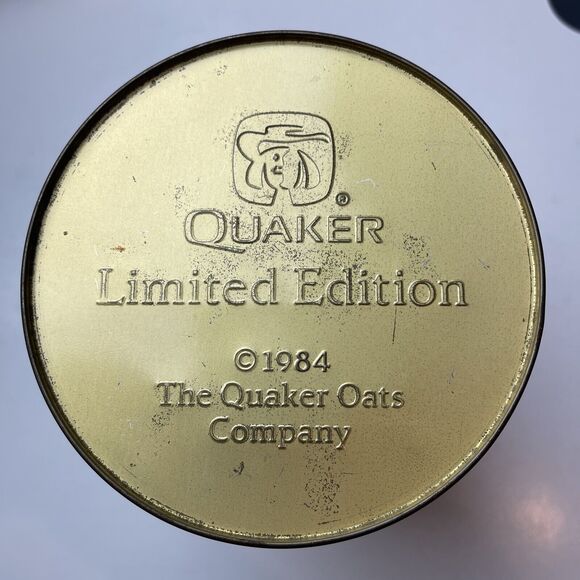 Vintage 1984 Quaker Oats Company Limited Edition Collectible Tin w/ Lid - Picture 8 of 8